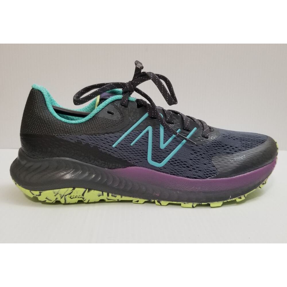 New Balance Womens V5 Gray Purple Green Hiking Athletic Outdoor Shoes Size 9.5 B